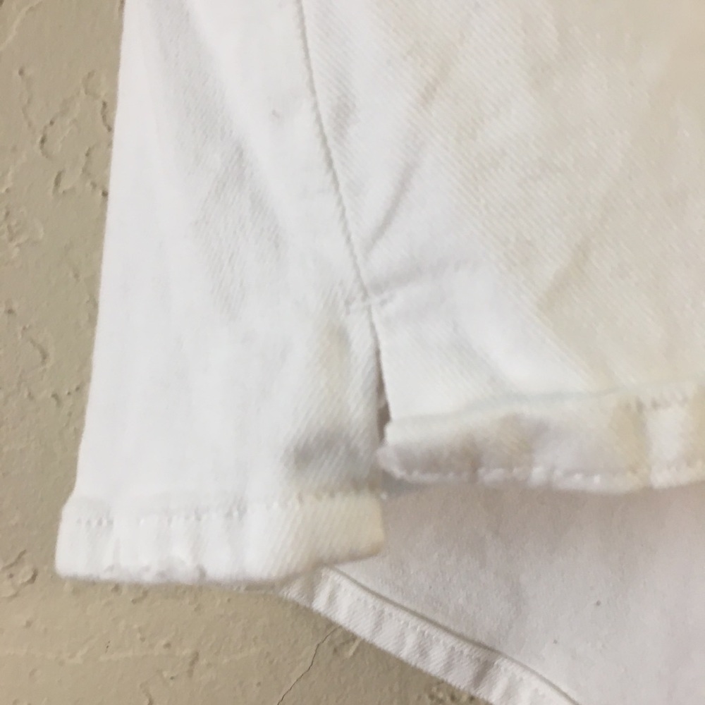 American Eagle Jean Strigid Jean Shorts Size 16 White Relaxed Fit Stretch - Picture 3 of 9